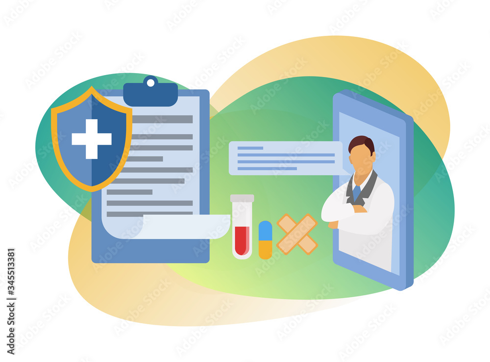 Illustration of a doctor making a vaccine to treat the covid-19 virus Illustration of a doctor making a vaccine to treat the covid-19 virus
