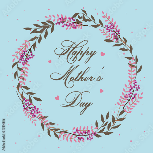 Vector floral frame. Round ...