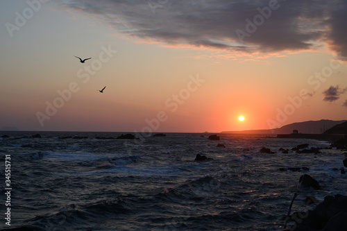 coastline tsugaru in spring photo