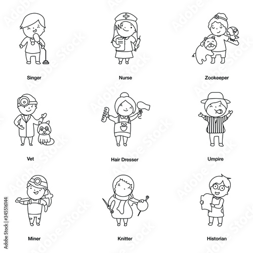 Pack Of People Line Icons 