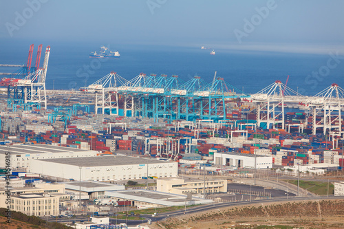 TANGIER, MOROCCO - 08 24, 2017: Port of Tangier, Africa
