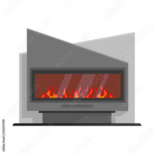 Fireplace vector icon.Cartoon vector icon isolated on white background fireplace.