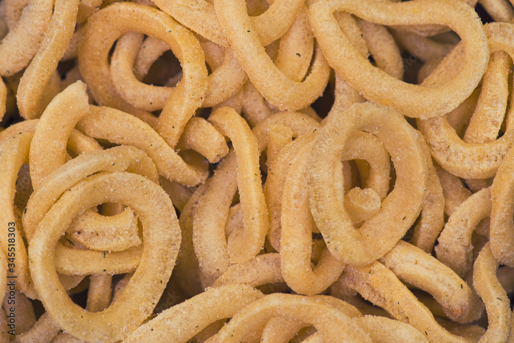 Crispy Potato Chips.
Closeup .Top view , background . Crispy Potato Chips.
Closeup .Top view , background .