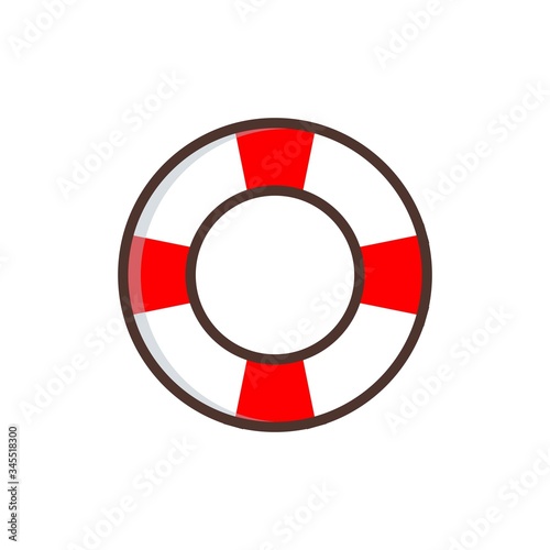 Life buoy vector graphic design illustration