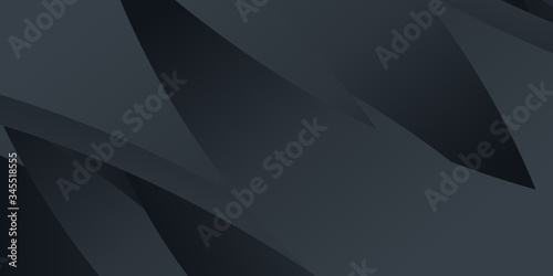 Dark black neutral abstract background for presentation design. Abstract black triangle shapes and luxury pattern background. Abstract 3d background with black paper layers.