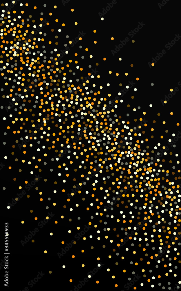 Gold Dot Happy Black Background. Anniversary Glow 