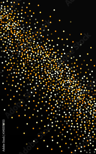 Gold Dot Happy Black Background. Anniversary Glow 
