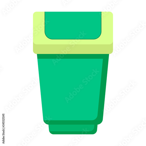 Trash box vector icon.Cartoon vector icon isolated on white background trash box.