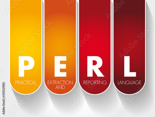 PERL - Practical Extraction and Reporting Language acronym, technology concept background