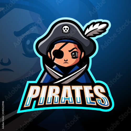 Pirates esport mascot logo design