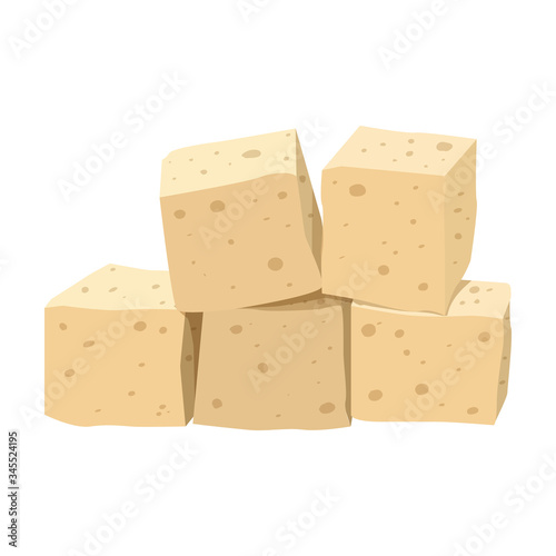 Cheese tofu vector icon.Cartoon vector icon isolated on white background cheese tofu.