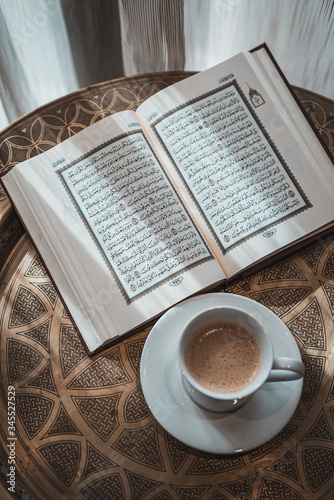 cup of coffee and quran
