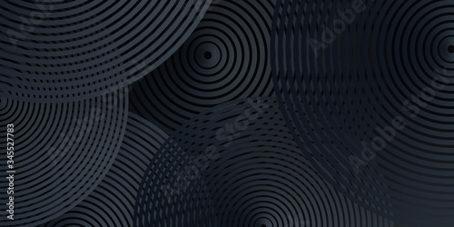 3d render spiral abstract black crystal background, faceted texture, macro panorama, wide panoramic polygonal wallpaper. Black metal texture steel background. Perforated sheet metal.