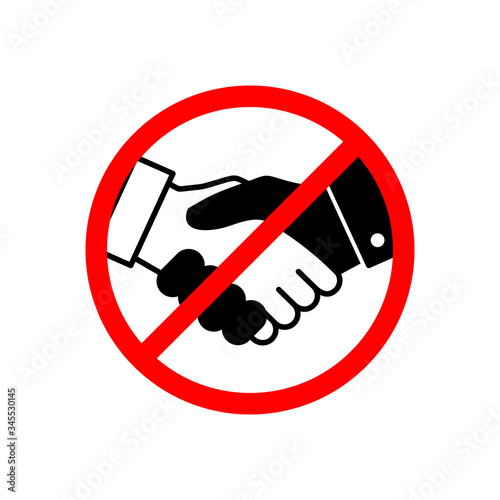 Wallpaper Mural No handshake icon vector illustration. Stop contact. No deal. No physical contact. Prevention of coronavirus disease Torontodigital.ca