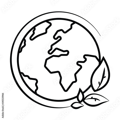 Green earth, World Environment Day, concept of saving the planet – stock vector