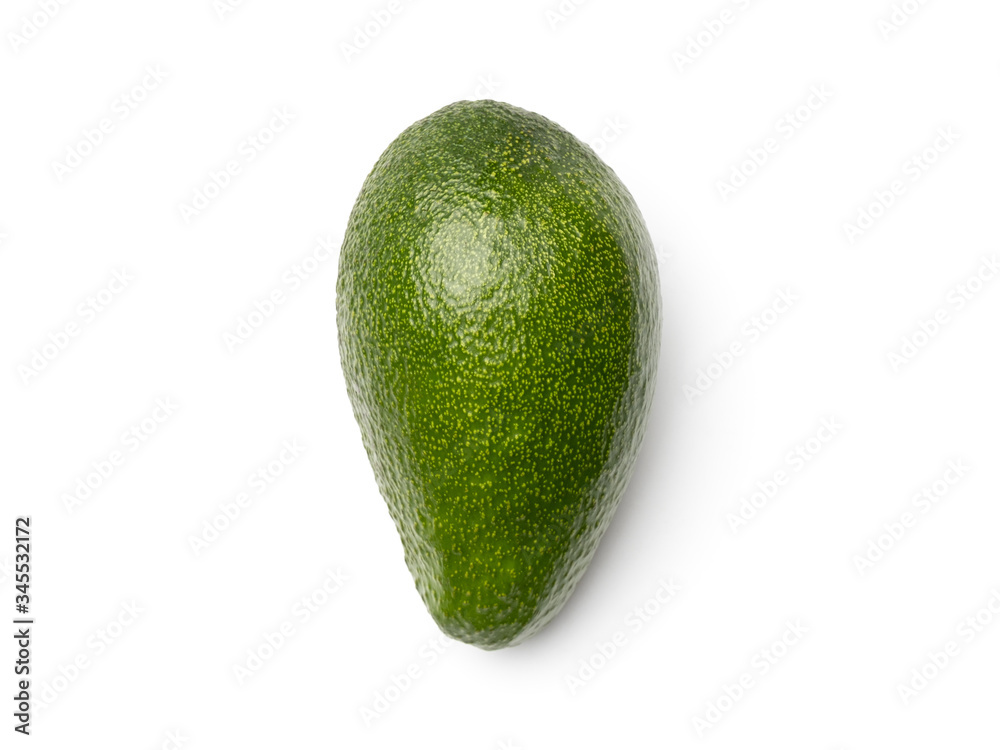 Green avocado isolated on white background Green avocado isolated on white background