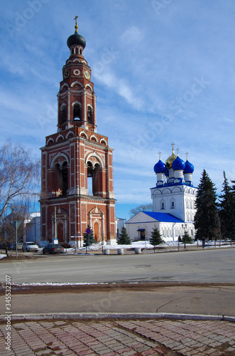 BRONNITSY, MOSCOW REGION, RUSSIA - MARCH, 2019: Cathedral complex of Bronnitsy. Cathedral of the Archangel Michael photo