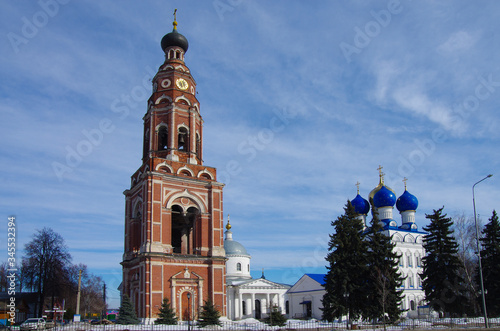 BRONNITSY, MOSCOW REGION, RUSSIA - MARCH, 2019: Cathedral complex of Bronnitsy. Cathedral of the Archangel Michael