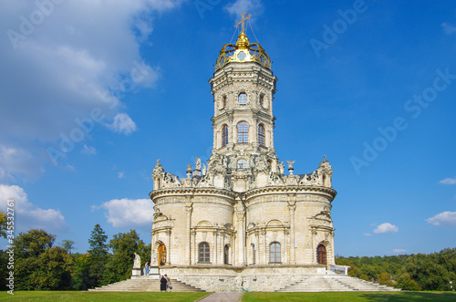 DUBROVITSY, MOSCOW REGION, RUSSIA - September, 2019: Church of the Theotokos of the Sign at Dubrovitsy Estate