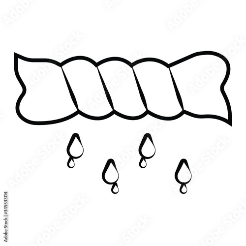 squeeze the clothes icon vector