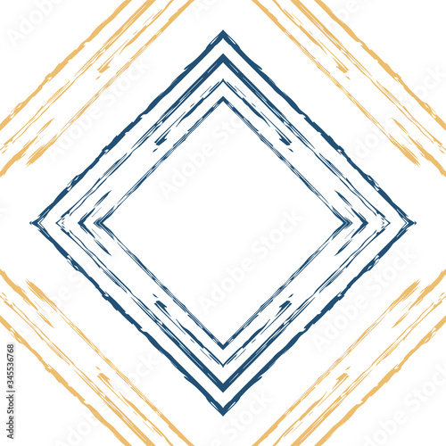Blue Check Fall Vector Seamless Pattern. Modern 