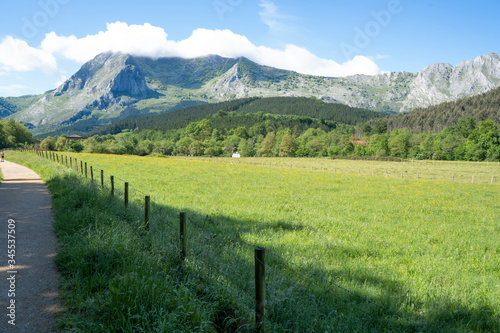 Mountains landscape in the basque country, northern spain photo