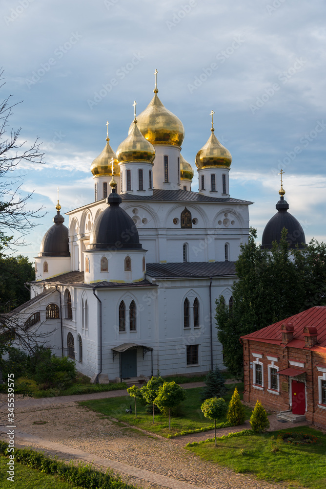 Assumption Cathedral on Historical Square in summer, Dmitrov, Moscow Region, Russia, Dmitrov, Moscow Region, Russia
