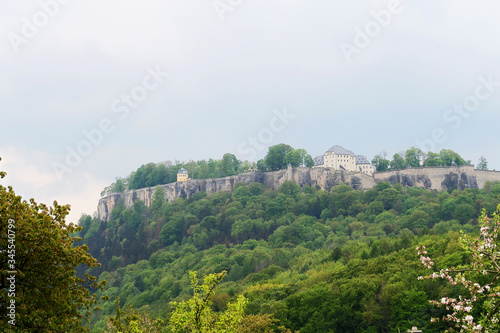 Festung Königstein in der Sächsischen Schweiz im Mai 2020