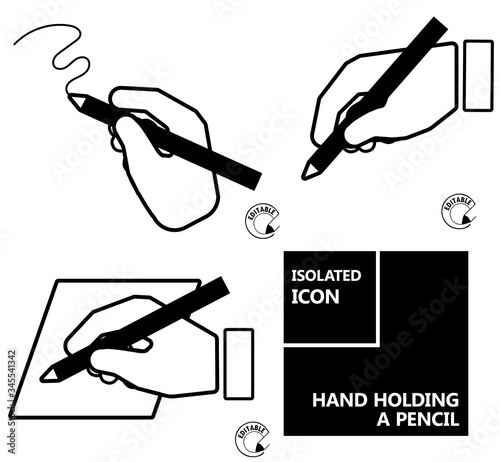 Icon HAND HOLDING A PENCIL