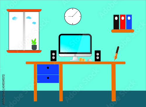 Office table or learning table at home