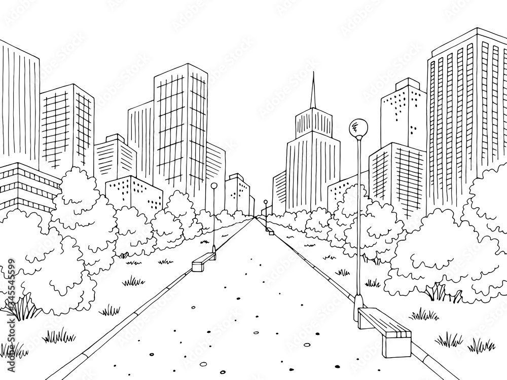Park graphic black white city landscape sketch illustration vector Park graphic black white city landscape sketch illustration vector