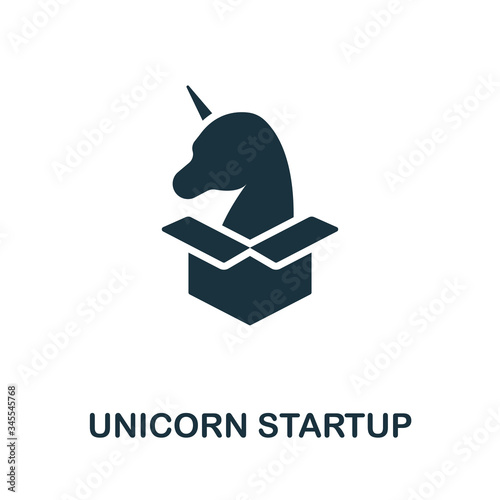 Unicorn Startup icon. Simple illustration from fintech industry collection. Creative Unicorn Startup icon for web design, templates, infographics and more