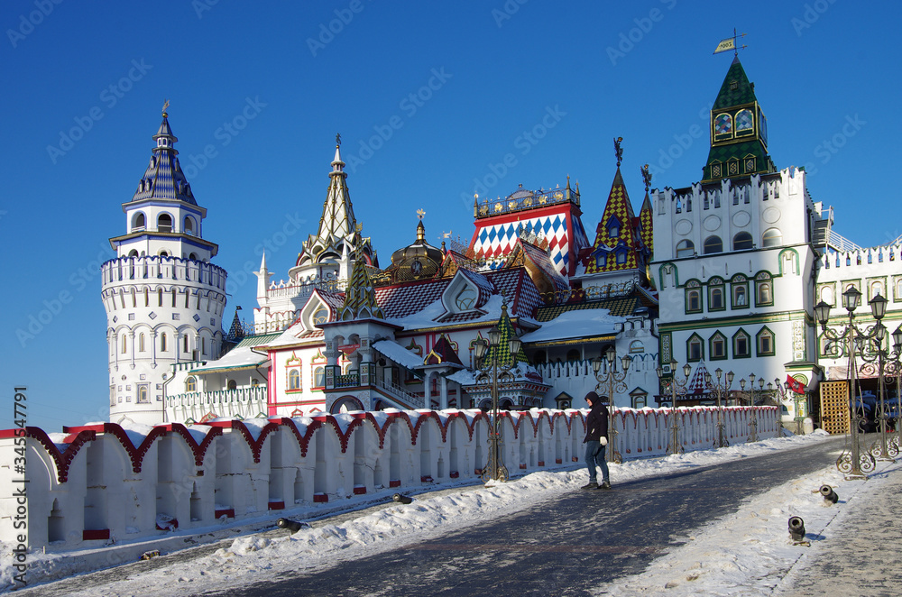 MOSCOW, RUSSIA - January, 2019: The Kremlin in Izmaylovo