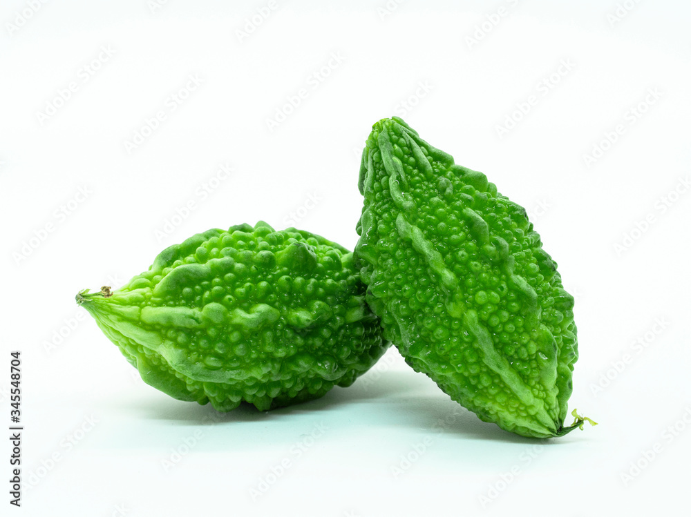 Bitter gourd on white background Bitter gourd on white background