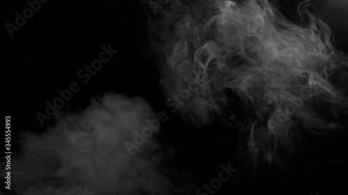 Fog mist haze smoke on black background