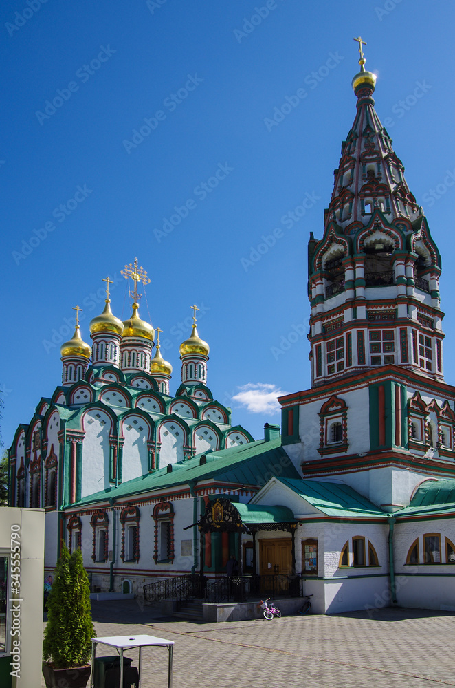MOSCOW, RUSSIA - April, 2019: Church of Saint Nicholas in Khamovniki