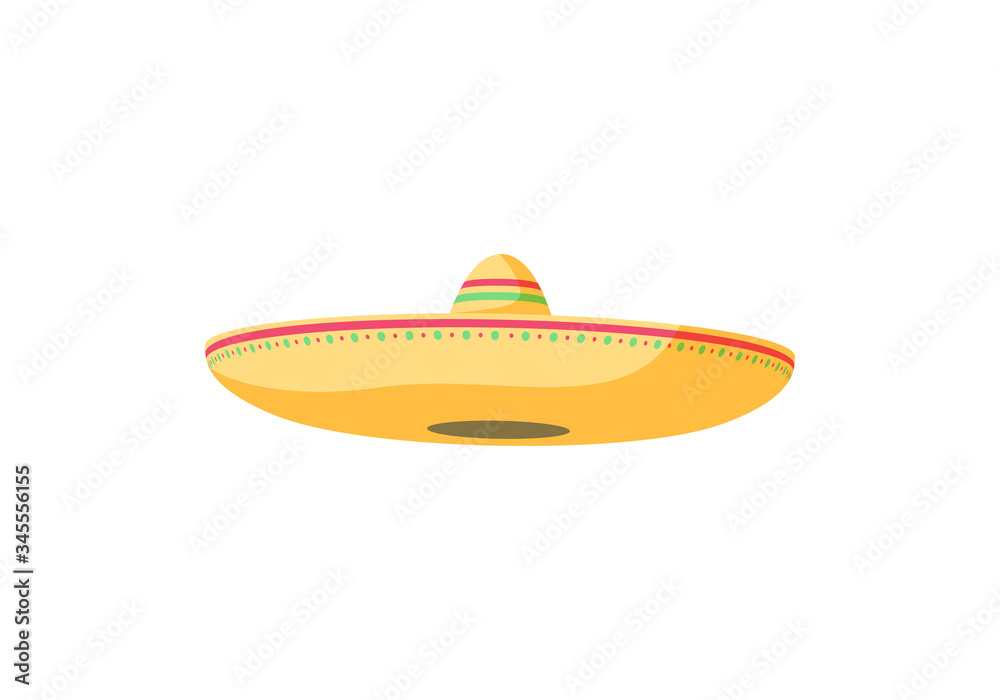 Fototapeta premium Sombrero. Mexican hat. vector Illustration isolated on a white background
