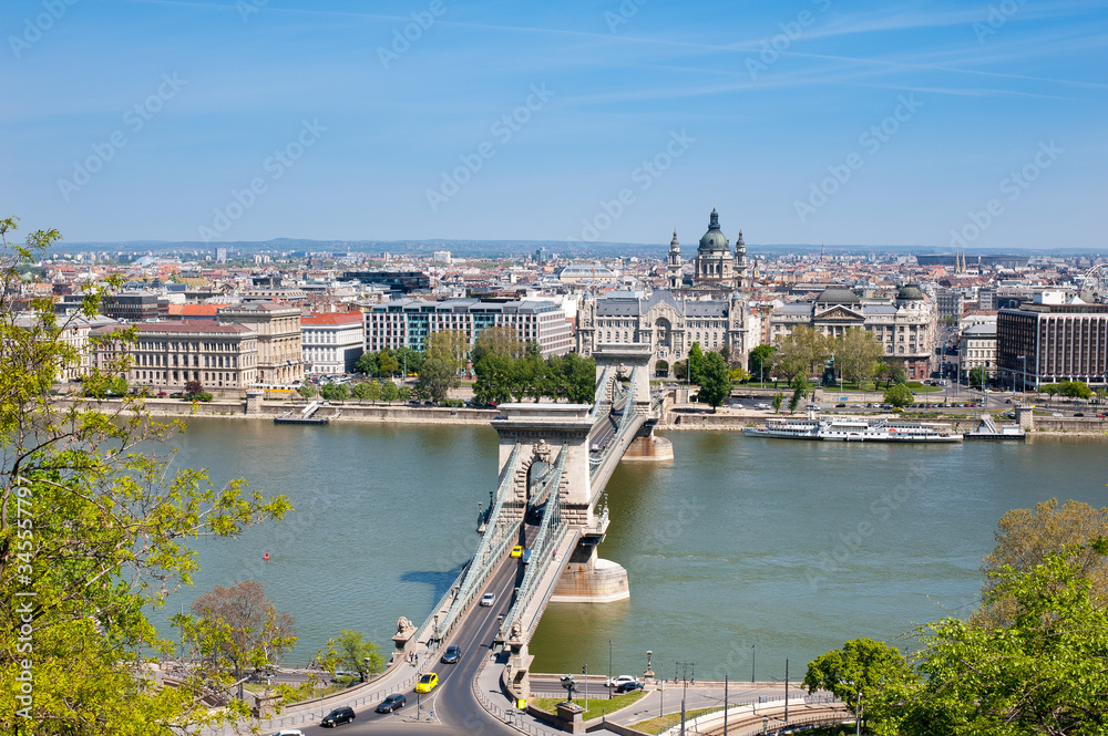 City center panorama of Budapest