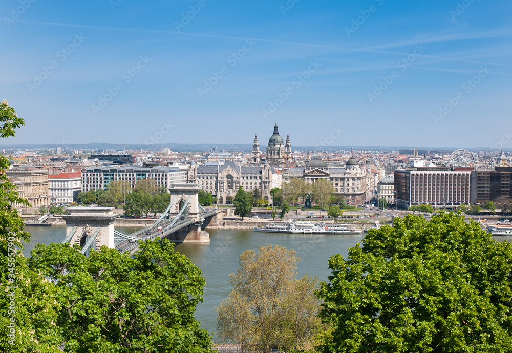 City center panorama of Budapest