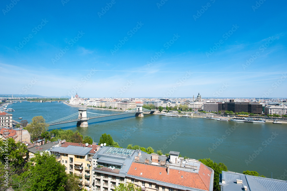 City center panorama of Budapest