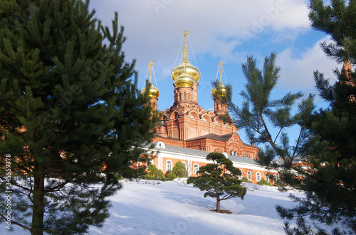 SERGIYEV POSAD, RUSSIA - February, 2020: The Chernigovsky skete in Sergiev Posad