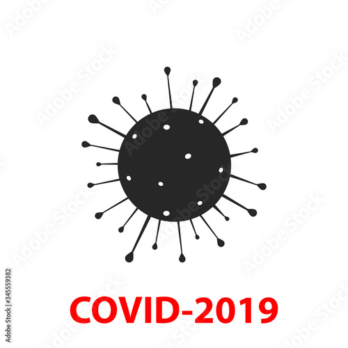 Coronavirus icon, 2019-nCov novel coronavirus concept