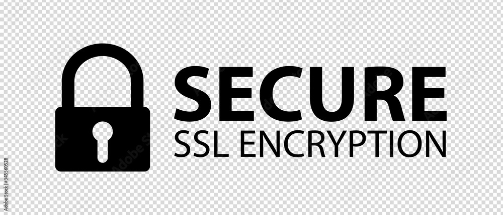 Secure SSL Encryption Banner - Vector Illustration - Isolated On ...