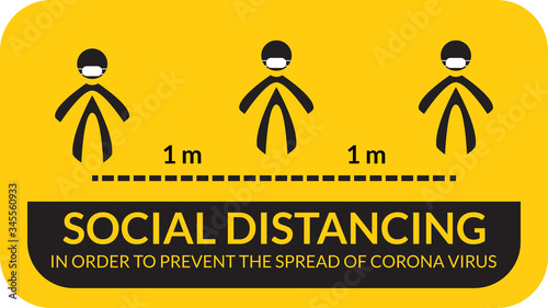 social distancing in order to prevent the spread of corona virus
