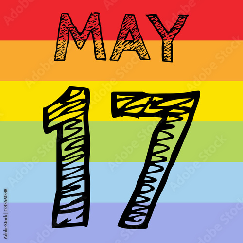 Fototapeta Naklejka Na Ścianę i Meble -  International day against homophobia and biphobia holiday celebration. Lgbt pride day. 