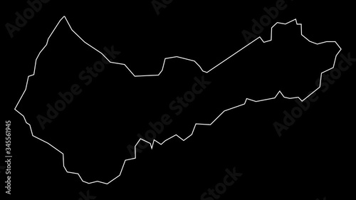 Taizhong Shi Taiwan county map outline animation photo