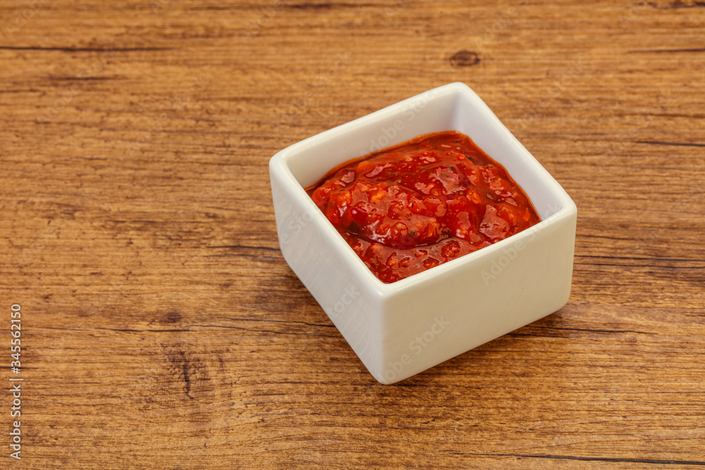 Tomato spicy sauce in the bowl Tomato spicy sauce in the bowl