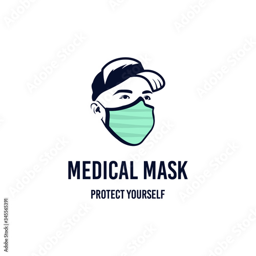 Mask a medical logo design. Awesome modern mask logo. A mask medical logotype.