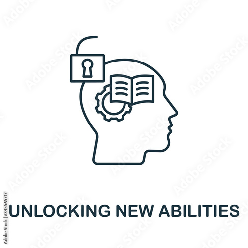 Unlocking New Abilities icon from personality collection. Simple line Unlocking New Abilities icon for templates  web design and infographics