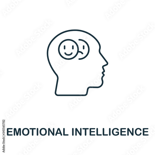Emotional Intelligence icon from personality collection. Simple line Emotional Intelligence icon for templates, web design and infographics